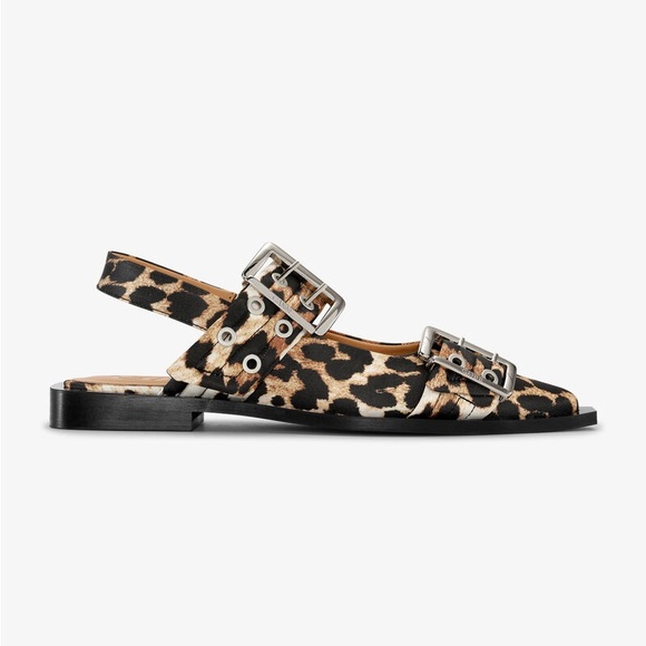 GANNI Leopard Print Buckle Sandals 40 - Picture 4 of 11